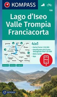 Produktbild: KOMPASS Wanderkarte 106 Lago d'Iseo, Valle Trompia, Franciacorta 1:50.000