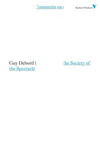 Produktbild: Comments on the Society of the Spectacle