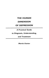 Produktbild: The Human Dimension of Depression