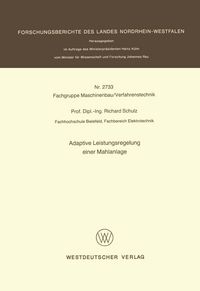 Produktbild: Adaptive Leistungsregelung einer Mahlanlage