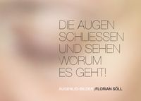 Produktbild: Die Augen schlie&szlig;en und sehen worum es geht