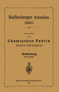 Produktbild: Helfenberger Annalen 1890