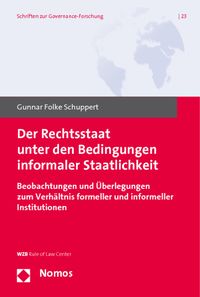 Produktbild: Der Rechtsstaat unter den Bedingungen informaler Staatlichkeit