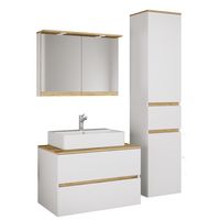 Produktbild: 4 tlg. Badm&ouml;bel-Set mit Waschbecken Cosila-A 80 cm