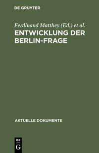 Produktbild: Entwicklung der Berlin-Frage