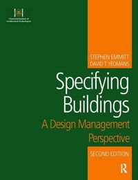 Produktbild: Emmitt, S: Specifying Buildings