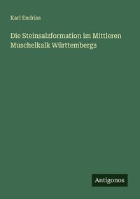 Produktbild: Die Steinsalzformation im Mittleren Muschelkalk W&uuml;rttembergs