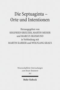 Produktbild: Die Septuaginta - Orte und Intentionen