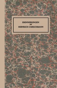 Produktbild: Erinnerungen an Heinrich Curschmann