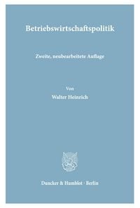 Produktbild: Betriebswirtschaftspolitik.