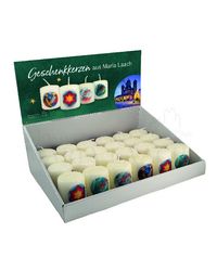 Produktbild: Verkaufsdisplay, 28 Kerzen, 4 x 7 St&uuml;ck je 7 x 876125, 876126, 876127, 876128