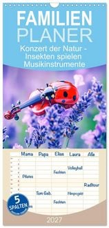 Produktbild: Familienplaner 2027 - Konzert der Natur - Insekten spielen Musikinstrumente mit 5 Spalten (Wandkalender, 21 x 45 cm) CALVENDO