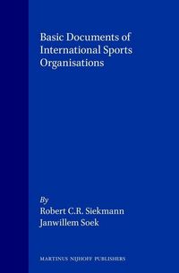 Produktbild: Basic Documents of International Sports Organisations