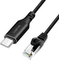 Produktbild: LogiLink USB 3.2 Gen 1 (USB 3.0) Adapterkabel [1x USB-C&reg; USB 3.2 (Gen 1) - 1x RJ45-Stecker 8p8c] CU0412 2.00 m