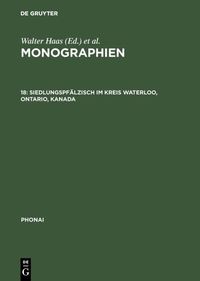 Produktbild: Siedlungspf&auml;lzisch im Kreis Waterloo, Ontario, Kanada