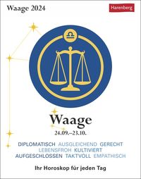 Bild vom Artikel Waage Sternzeichenkalender 2024: Tagesabreißkalender. Tischkalender 2024 mit täglichem Horoskop. Kleiner Kalender mit täglichem Blick in die Sterne vom Autor Robert Satorius