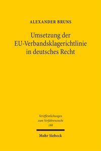 Produktbild: Umsetzung der EU-Verbandsklagerichtlinie in deutsches Recht