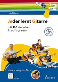 Produktbild: Jeder lernt Gitarre - mit 100 einfachen Anschlagsarten
