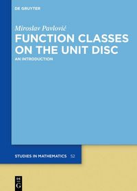 Produktbild: Function Classes on the Unit Disc