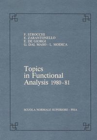 Produktbild: Topics in functional analysis 1980-81