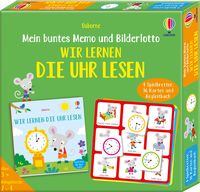 Produktbild: Mein buntes Memo und Bilderlotto: Wir lernen die Uhr lesen