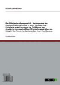 Produktbild: Das Mitarbeiterjahresgespr&auml;ch. Verbesserung der Kommunikationsprozesse in einer Versicherung