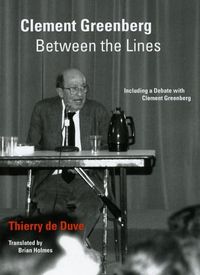 Produktbild: Duve, T: Clement Greenberg Between the Lines