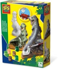 Produktbild: SES® Bastelset Gipsfiguren giessen und anmalen, T-Rex 6 Farben