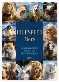Produktbild: Highspeed Tiere (Wandkalender 2026 DIN A2 hoch), CALVENDO Monatskalender