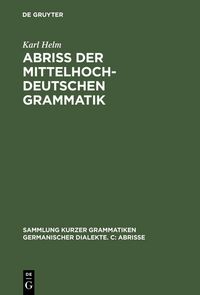Produktbild: Abri&szlig; der mittelhochdeutschen Grammatik