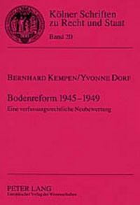 Produktbild: Bodenreform 1945-1949