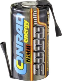 Bild vom Artikel Modellbau-Akku-Einzelzelle NiMH Sub-C 1.2V 2000 mAh mit Lötfahne vom Autor 