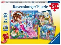 Produktbild: Kinderpuzzle 3x49 Teile - Bezaubernde Meerjungfrauen