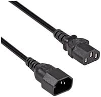 Produktbild: Akyga Strom Anschlusskabel [1x Kaltger&auml;te-Stecker C14 - 1x Kaltger&auml;te-Buchse C13] 3m Schwarz