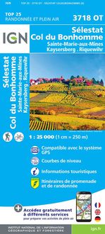Produktbild: S&eacute;lestat.Col du Bonhomme.Sainte-Marie-aux-Mines.Kaysersberg.Riquewihr 1:25 000