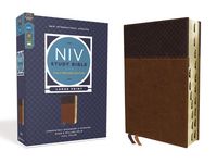 Produktbild: NIV Study Bible, Fully Revised Edition, Large Print, Leathersoft, Brown, Red Letter, Thumb Indexed, Comfort Print