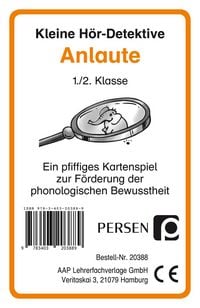 Produktbild: Kleine H&ouml;r-Detektive: Anlaute