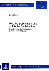 Produktbild: Relative Deprivation und politische Partizipation