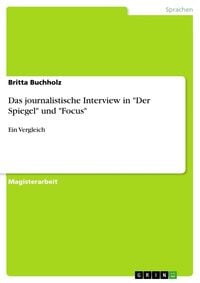 Bild vom Artikel Das journalistische Interview in "Der Spiegel" und "Focus" vom Autor Britta Buchholz
