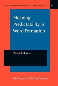 Produktbild: Meaning Predictability in Word Formation