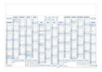 Produktbild: Plakatkalender 14 Mon blau 5 Stk. gerollt 2027