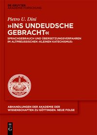 Produktbild: "ins undeudsche gebracht"