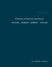 Produktbild: Dictionary of Business and Finance English - Hebrew / Hebrew - English