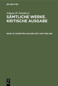 Produktbild: Schriften aus der Zeit von 1799&ndash;1801