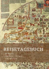 Produktbild: Reisetagebuch zum Selberschreiben - A5 blanko - 100 Seiten 90g/m&sup2; - Soft Cover - Motiv Ebstorfer Weltkarte - Papier