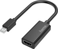 Produktbild: Hama 00200332 Mini-DisplayPort / HDMI Adapter [1x UK-Stecker - 1x Mini-DisplayPort Stecker] Schwarz
