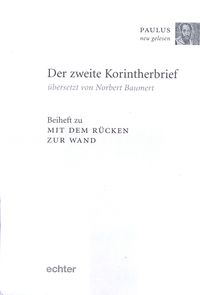 Produktbild: Mit dem R&uuml;cken zur Wand, Beiheft