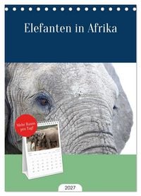 Produktbild: Tischplaner 2027 - Elefanten in Afrika (A5 Tischkalender zum Aufstellen) CALVENDO