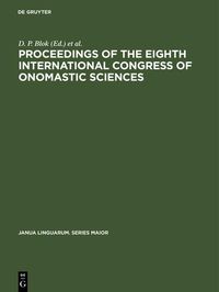 Produktbild: Proceedings of the Eighth International Congress of Onomastic Sciences