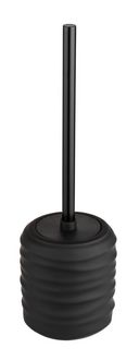 Produktbild: WC-Garnitur Mod. Illana, schwarz, Keramik, Edelstahl, &Oslash;8,5x38,5 cm, soft-touch Beschichtung,